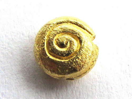 Schnecke, vergoldet, gebrstet, Silber 925/-, ca. 8mm